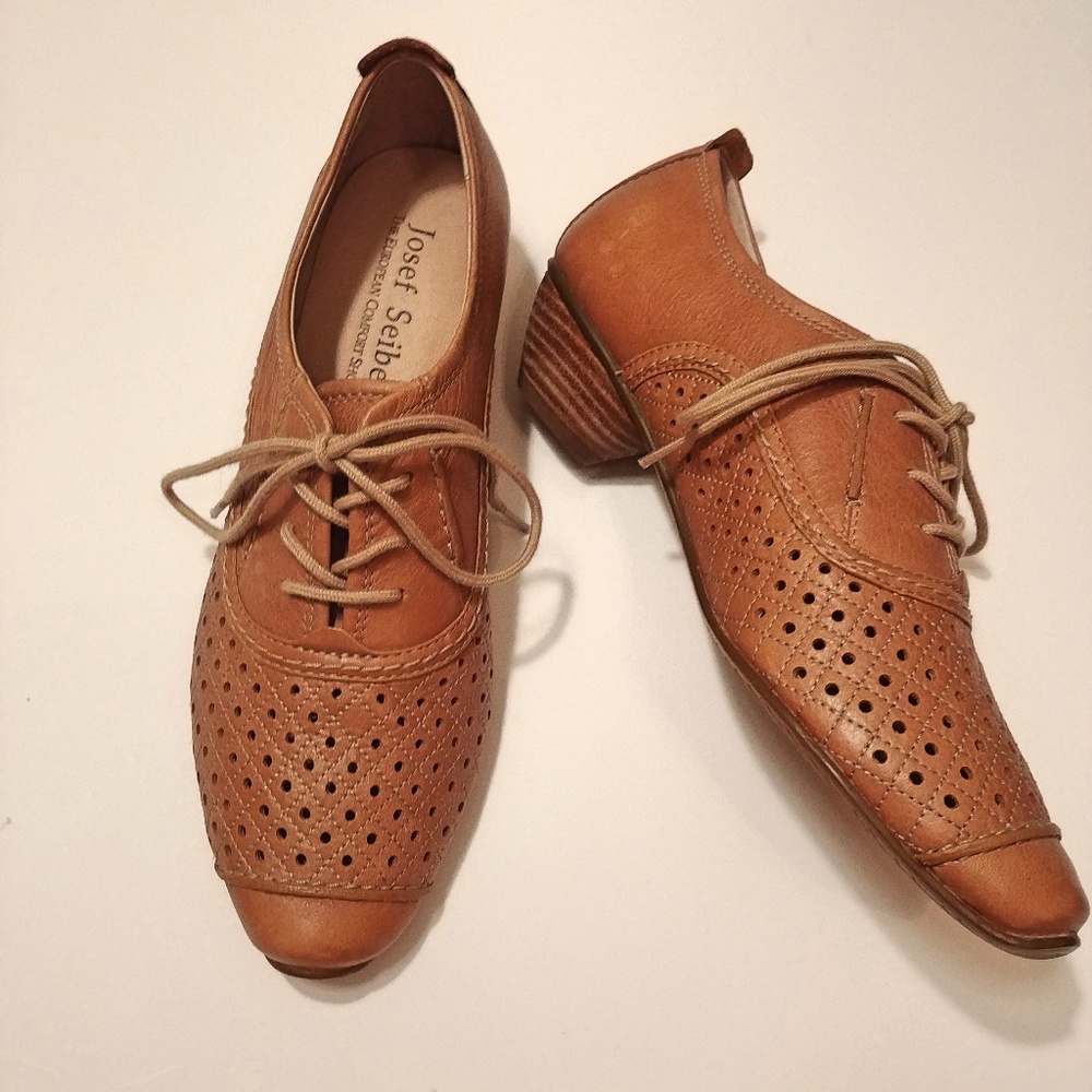Josef Seibel Sz 39 Tina 305 Leather Lace Up Shoes